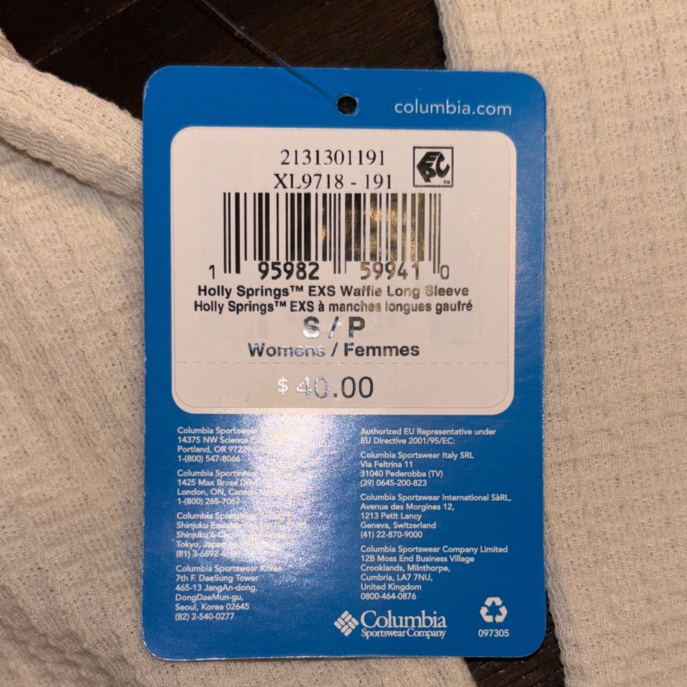 Columbia Women's Holly Springs Waffle Long Sleeve Top - Picture 4 of 5